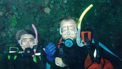 Anne and Ken underwater