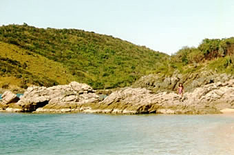 Anne hunting shells Mosquito Island