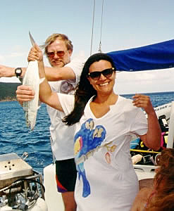 Anne with her Spanish Mackerel
