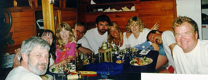 Having dinner on board the Grand Oasis