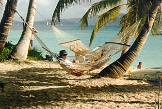 Anne enjoying the hammock