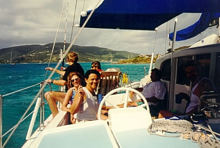 Darla and Anne while sailing