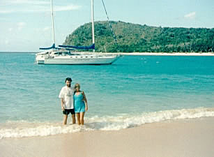 Mike and Janet with the Grand Oasis in the background