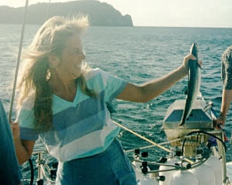 Janet catches a tuna