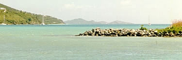 The breakwater at Road Town