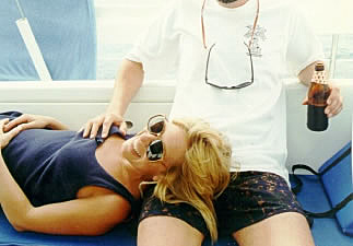 Mike and Janet being mischievious