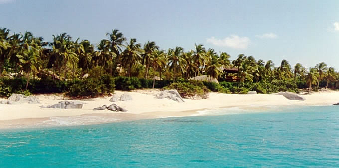 The beach near the Baths on Virgin Gorda