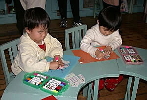 Coloring time at the Kindergarten