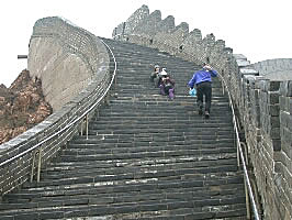 Steep stairs on the Great Wall of China, Ba Da Ling