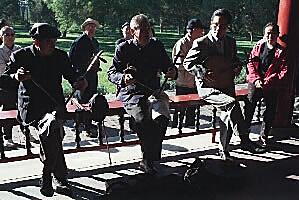 Musicians playing, Temple of Heaven, Beijing