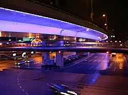 Lighted highway, Shanghai