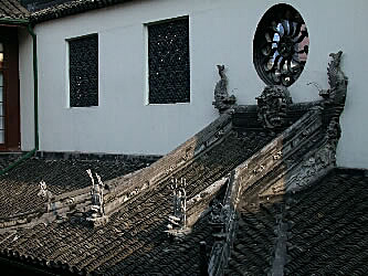 Interesting roof patterns, Jade Buddha Temple, Shanghai