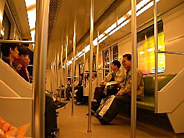 Clean and modern subway cars, Shanghai