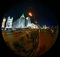 Scenes along the Bund at night, Shanghai