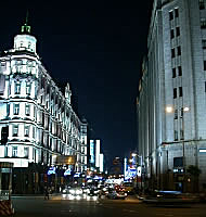 Scenes along the Bund at night, Shanghai