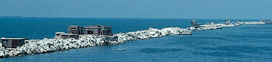 The breakwater to Alexandria Harbor