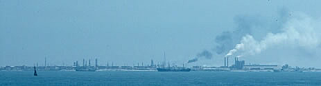 The smog hanging over Alexandria Harbor