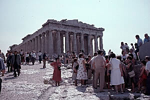 Crowds of tourists