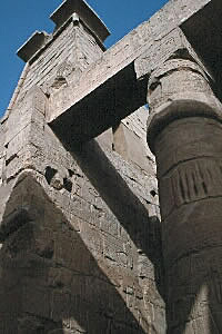 Hieroglyphs on columns and walls