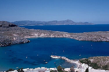 The island of Rhodes from the Acropolis