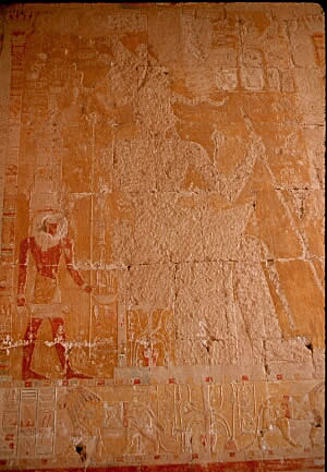 Etched out likeness of Hatshepsut