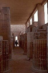 Inside the funerary complex at Zoser's step pyramid