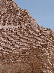 Cloxe view of the stones at Zoser's step pyramid