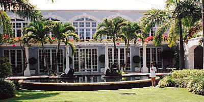 Hyatt reception building and gardens