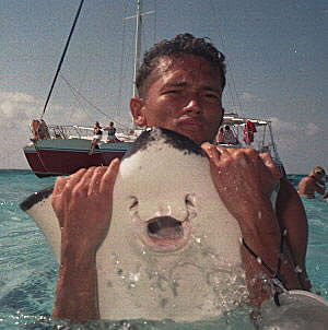 Stingray spitting at you