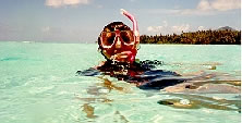 Anne snorkeling