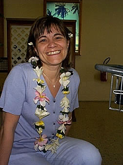 Anne at Papeete International Airport