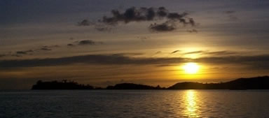 Sunset over Bora Bora