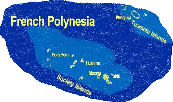 Map of the islands of French