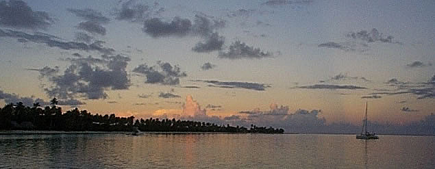 Setting Sun over Moorea